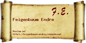 Feigenbaum Endre névjegykártya